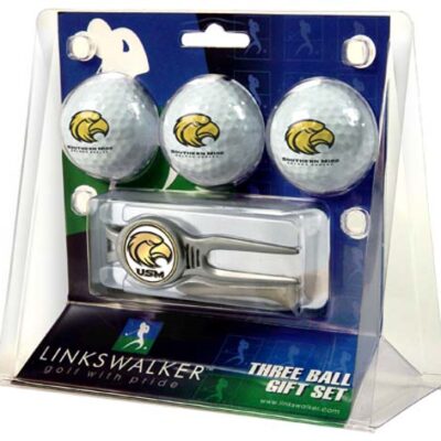 Southern Mississippi Golden Eagles 3 Ball Golf Gift Pack with Kool Tool