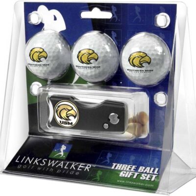 Southern Mississippi Golden Eagles 3 Golf Ball Gift Pack with Spring Action Tool