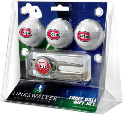 St. Cloud State Huskies 3 Ball Golf Gift Pack with Kool Tool