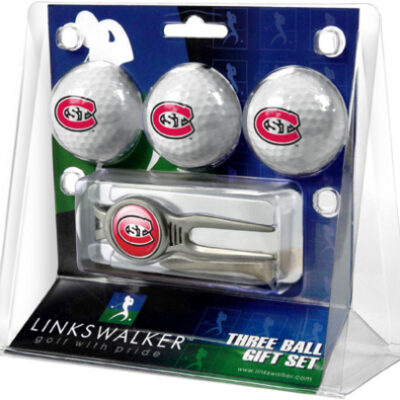 St. Cloud State Huskies 3 Ball Golf Gift Pack with Kool Tool