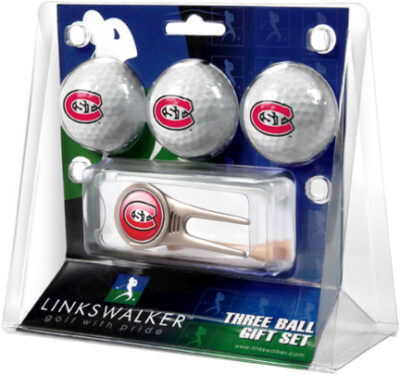 St. Cloud State Huskies 3 Golf Ball Gift Pack with Cap Tool