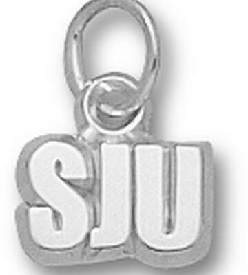 St. Joseph's Hawks "SJU" 3/16" Charm - Sterling Silver Jewelry