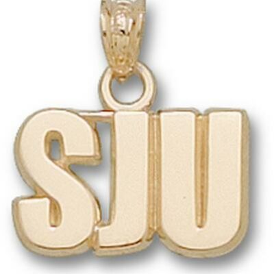 St. Joseph's Hawks "SJU" 3/8" Pendant - 10KT Gold Jewelry