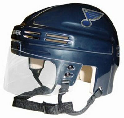 St. Louis Blues NHL Authentic Mini Hockey Helmet from Bauer (Blue)