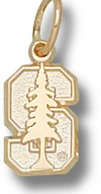 Stanford Cardinal "S Tree" 1/4" Charm - 10KT Gold Jewelry