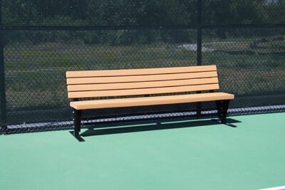 SunTrends Court Bench with Backrest 4'