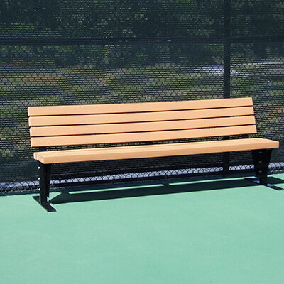 SunTrends Court Bench with Backrest 4'