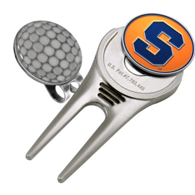 Syracuse Orangemen Divot Tool Hat Clip with Golf Ball Marker (Set of 2)