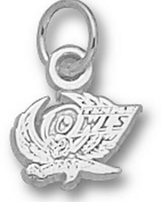 Temple Owls "Owl" 1/4" Charm - Sterling Silver Jewelry