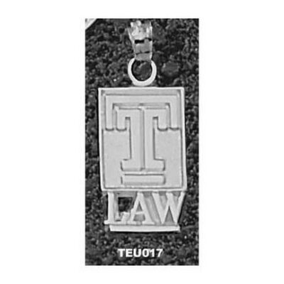 Temple Owls "T with Law" 5/8" Pendant - Sterling Silver Jewelry