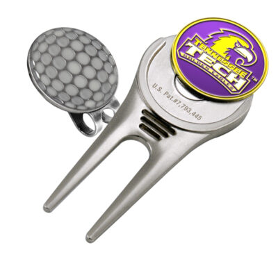 Tennessee Tech Golden Eagles Divot Tool Hat Clip with Golf Ball Marker (Set of 2)