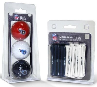 Tennessee Titans Golf Tees and Golf Balls Pack (50 Tees / 3 Balls)