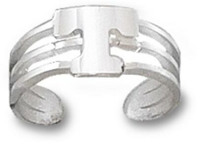 Tennessee Volunteers Power "T" Toe Ring - Sterling Silver Jewelry