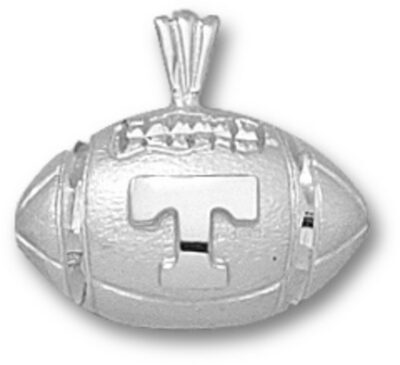 Tennessee Volunteers "T Football" Pendant - Sterling Silver Jewelry