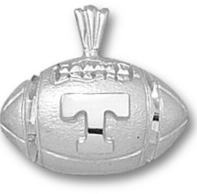 Tennessee Volunteers "T Football" Pendant - Sterling Silver Jewelry