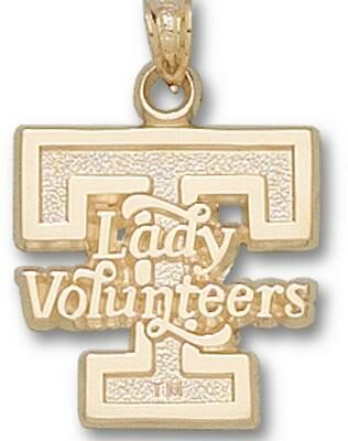 Tennessee Volunteers "T Lady Volunteers" 5/8" Pendant - 10KT Gold Jewelry