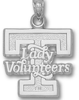 Tennessee Volunteers "T Lady Volunteers" 5/8" Pendant - Sterling Silver Jewelry