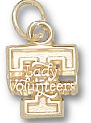 Tennessee Volunteers "T Lady Volunteers" Charm - 14KT Gold Jewelry