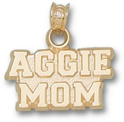 Texas A & M Aggies "Aggie Mom" Pendant - 14KT Gold Jewelry