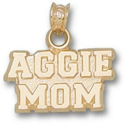 Texas A & M Aggies "Aggie Mom" Pendant - 14KT Gold Jewelry