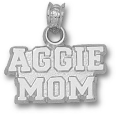 Texas A & M Aggies "Aggie Mom" Pendant - Sterling Silver Jewelry