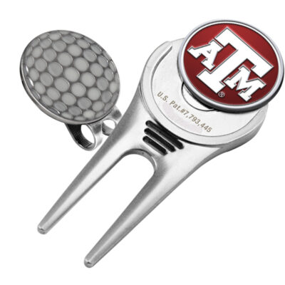 Texas A & M Aggies Divot Tool Hat Clip with Golf Ball Marker (Set of 2)