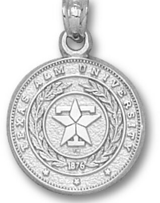 Texas A & M Aggies Polished "Seal" Pendant - Sterling Silver Jewelry