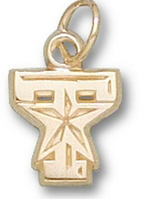 Texas A & M Aggies "T Star Logo" 3/8" Charm - 14KT Gold Jewelry