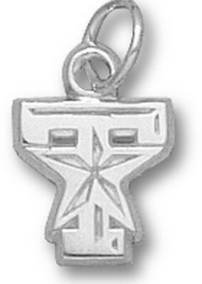 Texas A & M Aggies "T Star Logo" 3/8" Charm - Sterling Silver Jewelry