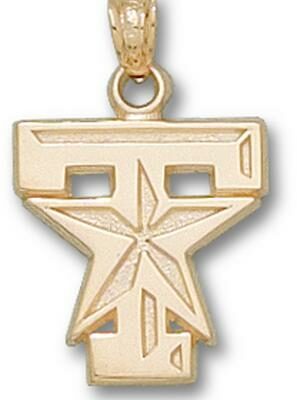 Texas A & M Aggies "T Star Logo" 5/8" Pendant - 10KT Gold Jewelry