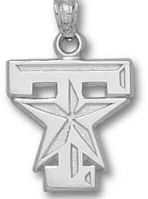 Texas A & M Aggies "T Star Logo" 5/8" Pendant - Sterling Silver Jewelry