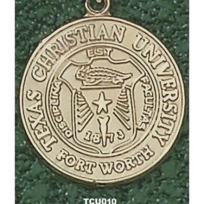 Texas Christian Horned Frogs "Seal" 1" Pendant - 10KT Gold Jewelry