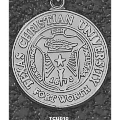 Texas Christian Horned Frogs "Seal" 1" Pendant - Sterling Silver Jewelry