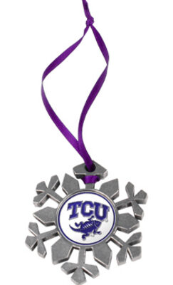 Texas Christian Horned Frogs Snowflake Ornament (Set of 2)