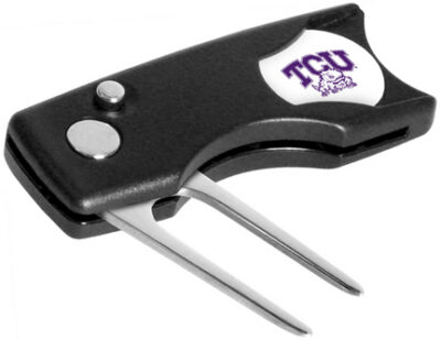 Texas Christian Horned Frogs Spring Action Divot Tool with Golf Ball Marker (Set of 2)