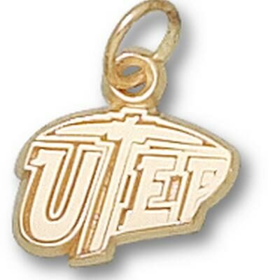 Texas (El Paso) Miners "UTEP" 3/8" Charm - 10KT Gold Jewelry