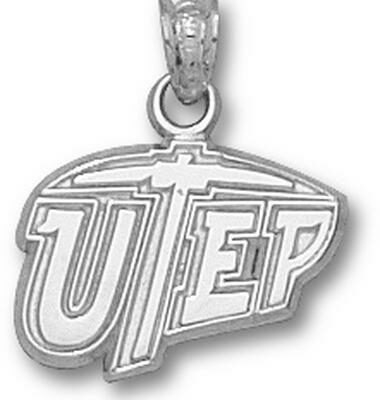 Texas (El Paso) Miners "UTEP" 7/16" Pendant - Sterling Silver Jewelry