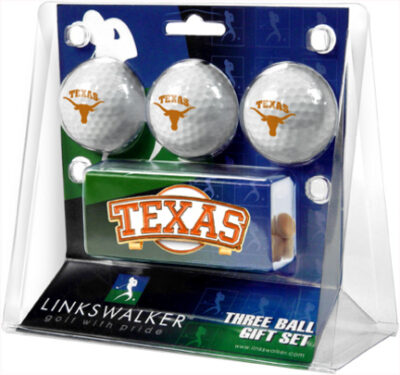 Texas Longhorns 3 Ball Gift Pack with Hat Clip