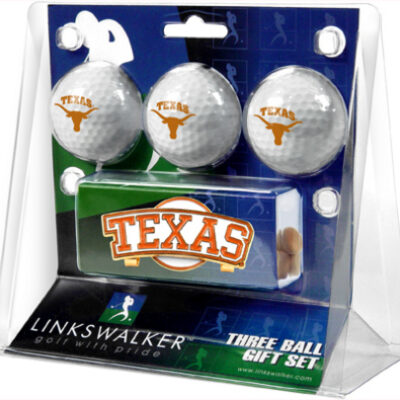 Texas Longhorns 3 Ball Gift Pack with Hat Clip