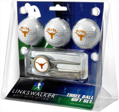 Texas Longhorns 3 Ball Golf Gift Pack with Kool Tool