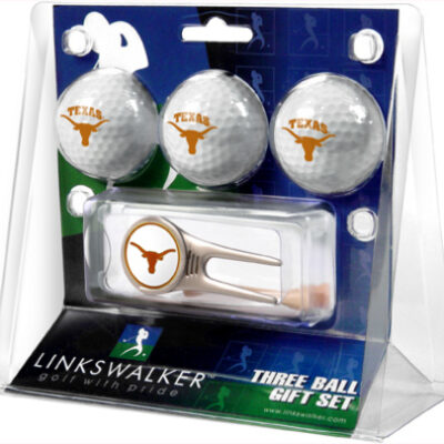 Texas Longhorns 3 Golf Ball Gift Pack with Cap Tool