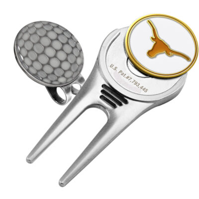 Texas Longhorns Divot Tool Hat Clip with Golf Ball Marker (Set of 2)