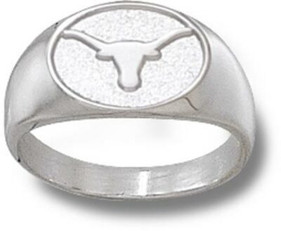 Texas Longhorns Oval "Longhorn" 1/4" Ladies' Ring Size 6 1/2 - Sterling Silver Jewelry