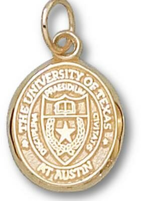 Texas Longhorns Oval "Seal" 1/2" Charm - 14KT Gold Jewelry