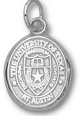 Texas Longhorns Oval "Seal" 1/2" Charm - Sterling Silver Jewelry