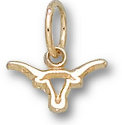 Texas Longhorns Pierced "Longhorn" 1/8" Charm - 14KT Gold Jewelry