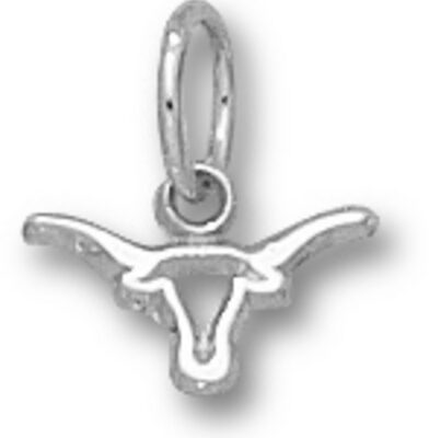 Texas Longhorns Pierced "Longhorn" 1/8" Charm - Sterling Silver Jewelry