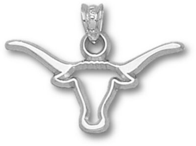 Texas Longhorns Pierced "Longhorn" 3/8" Pendant - Sterling Silver Jewelry