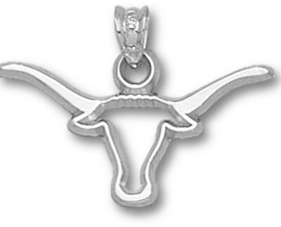 Texas Longhorns Pierced "Longhorn" 3/8" Pendant - Sterling Silver Jewelry