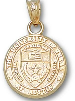 Texas Longhorns "Seal" 13MM Pendant - 14KT Gold Jewelry